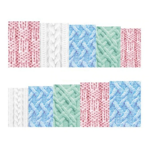 Other - 💐4/$16💐 Cozy Pastel Sweater Pattern Nail Wrap
